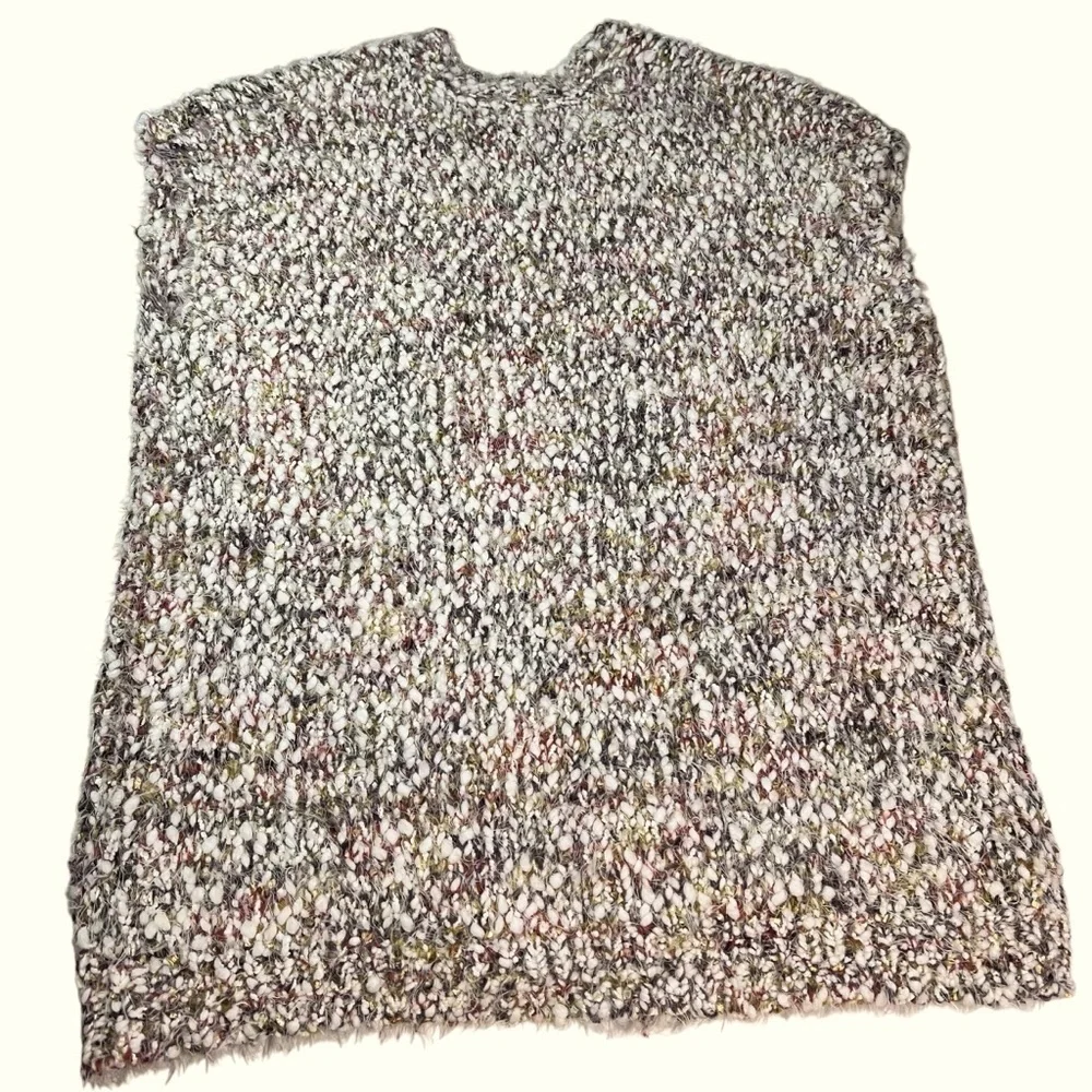 WORLD MARKET Multicolor Textured Open Front Chunky Knit Tunic Sweater  OS